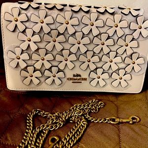 NWT Coach Callie Foldover Floral appliqué
